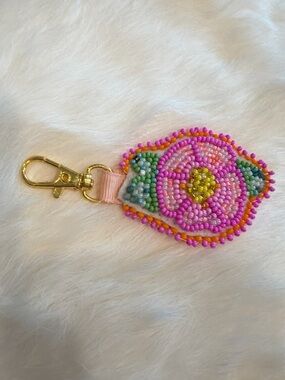🪡Handmade Beaded Wild Rose Keychain / Bag clip 🌸